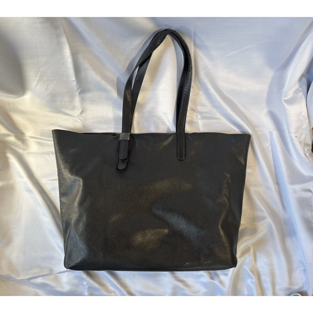 Everlane Petra Market Shoulder Tote Bag - Black Italian Leather